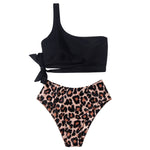 High Waist Leopard Two Piece