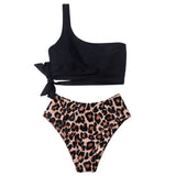 High Waist Leopard Two Piece