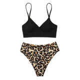 High Waist Leopard Two Piece