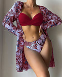 Floral Print Swimwear Set