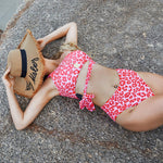 High Waist Leopard Two Piece